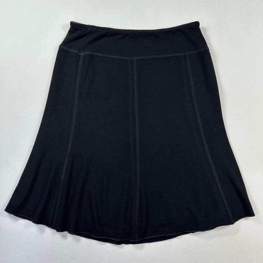 Vintage Artsy Wool Reversible Skirt M/L Black Paisley Boutique Eclectic Boho Y2K - Picture 3 of 7
